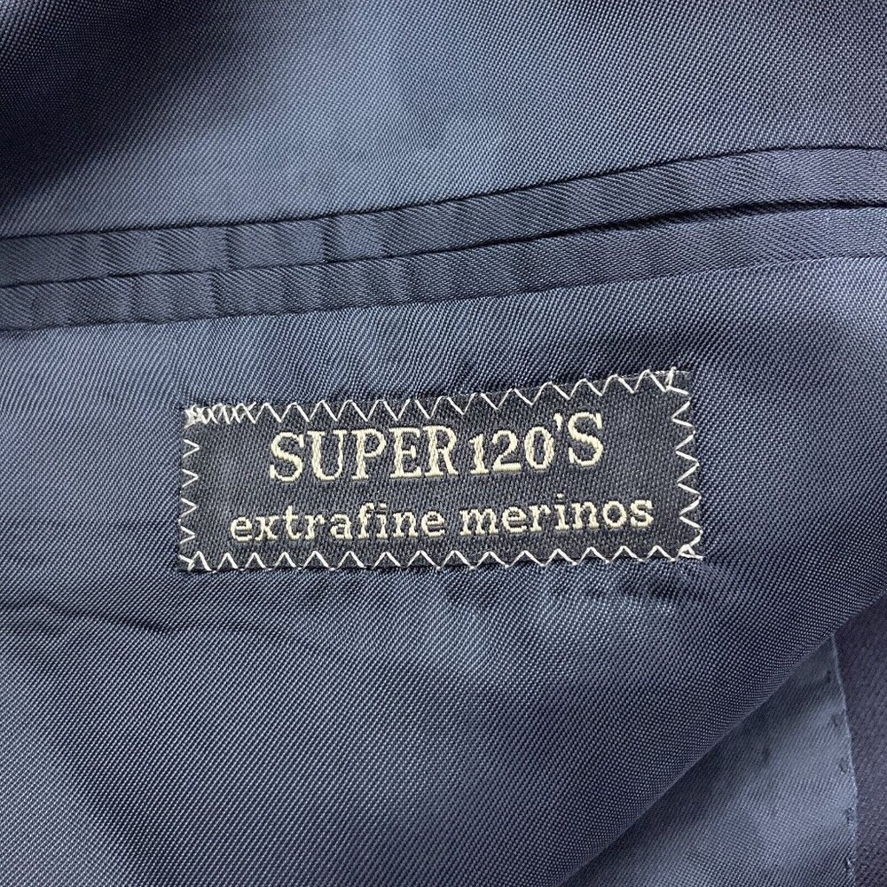 Coreliani Blazer Men 44 Blue Pinstripe Super 120s Merino Wool Classic Jacket - Picture 13 of 16